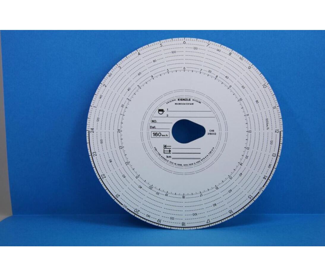 Diagrammscheiben CH 160 Km / 1 Tag Fahrtschreiber MM,VDO, Kienzle