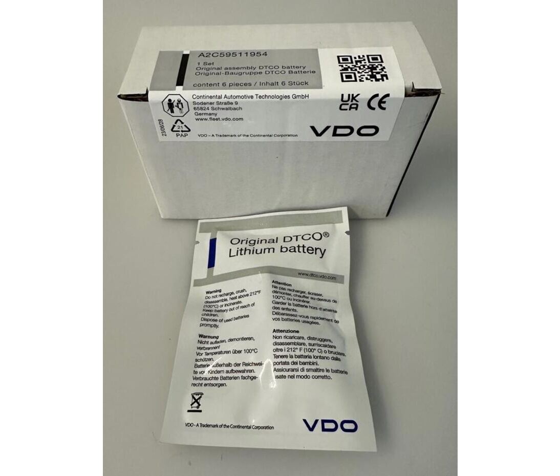 Lithium Batterie 3,6 Volt VDO mit Kabel und Stecker (klein) DTCO 1381
