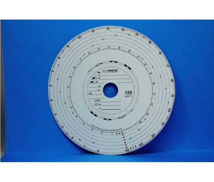 Diagrammscheiben 125 Km EC/CH-1/7 für CH-7Tg MM, Kienzle, VDO
