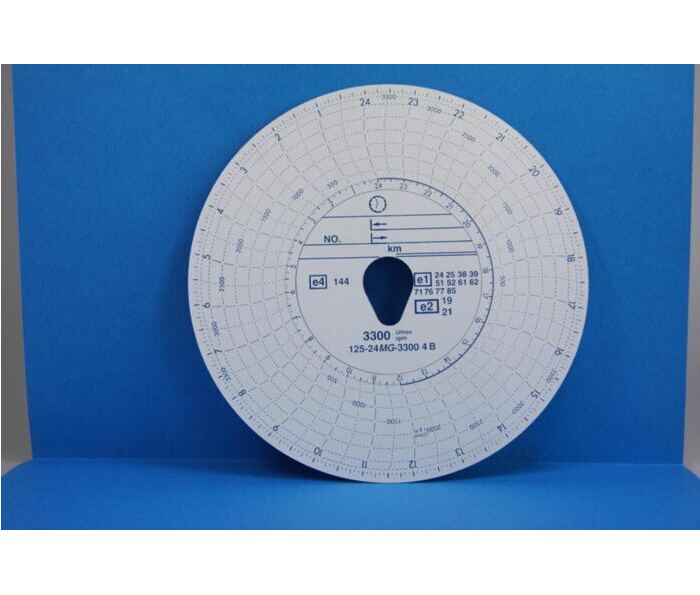 Diagrammscheiben 125 Km/h-3300 für EC-Fahrtschreiber automatic