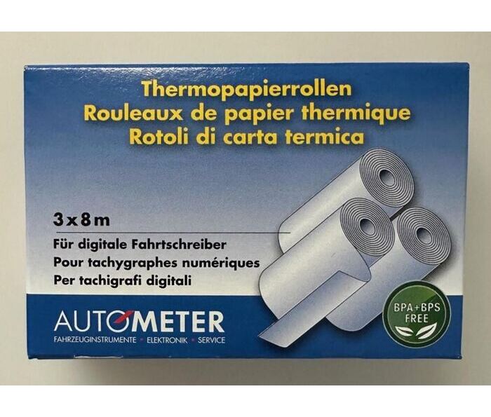 Thermopapierrollen 3 Stück à 8m